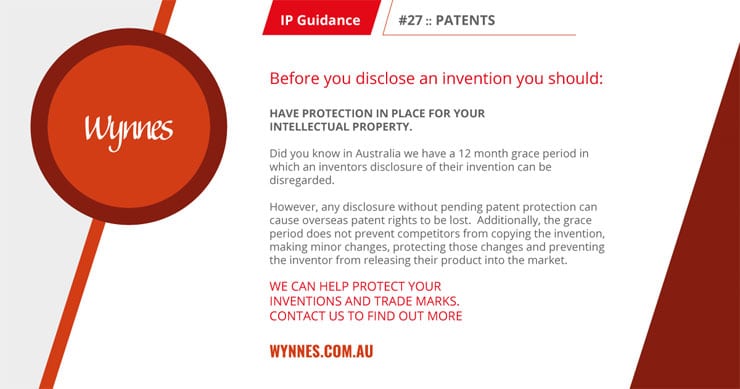 IP guidance before you disclose